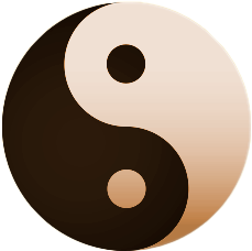 Simbolo del taichi (taiji). YIN YANG