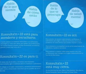 Konsulta'm, servicio de apoyo   psicológico para jóvenes y adultos atendidos por profesionales de la salud mental